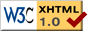 W3C Valid XHTML logo